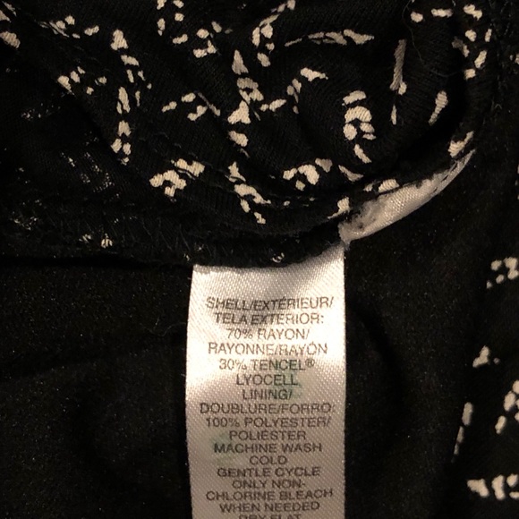 LOFT black & white print short sleeve dress - Picture 5 of 5